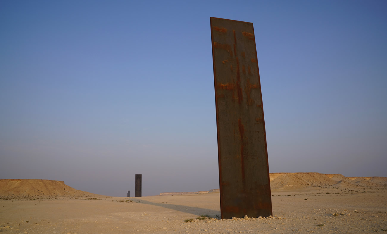 East-West / West-East Sculpture by Richard Serra Brouq Nature Reserve, Qatar