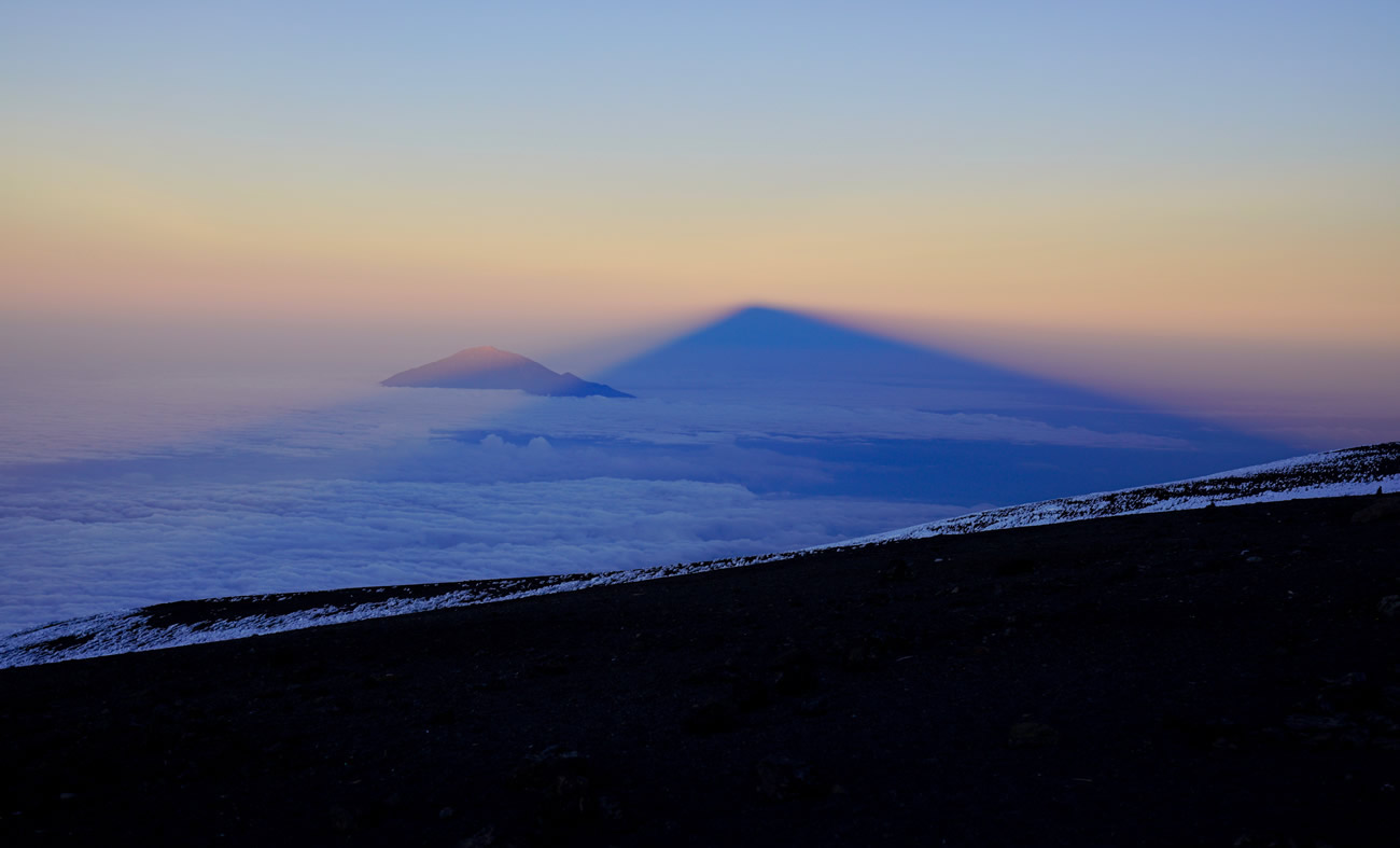 Africa's Tallest Mountain Shadow Mount Kilimanjaro Summit, 5,895m Tanzania, Africa